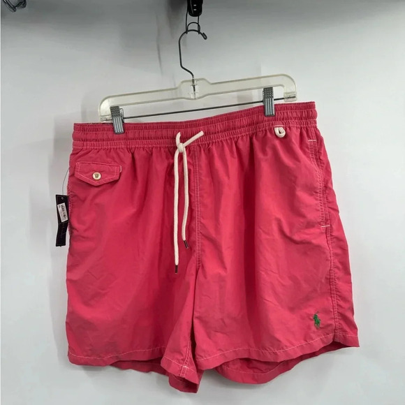 Polo Ralph Lauren Mini Pony Pink Mesh Lined Swim Trunks Short Shorts Men XXL NEW - Picture 1 of 13